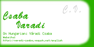 csaba varadi business card