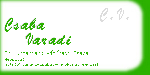 csaba varadi business card